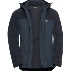 Jack Wolfskin Wild Places 3-in-1 outdoor jack heren midnight sky