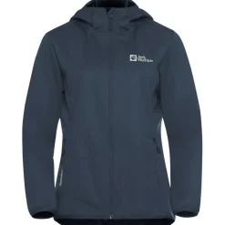 Jack Wolfskin  Windhain Hoody softshell jas dames midnight sky