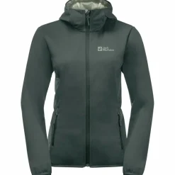 Jack Wolfskin  Windhain softshell jas dames slate green