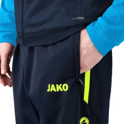 Clearance JAKO Allround Polyester trainingsbroek marine fluogeel