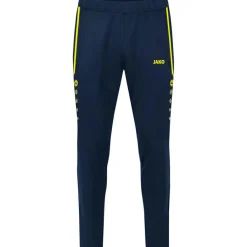 JAKO Allround trainingsbroek marine fluogeel