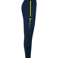 JAKO Allround trainingsbroek marine fluogeel