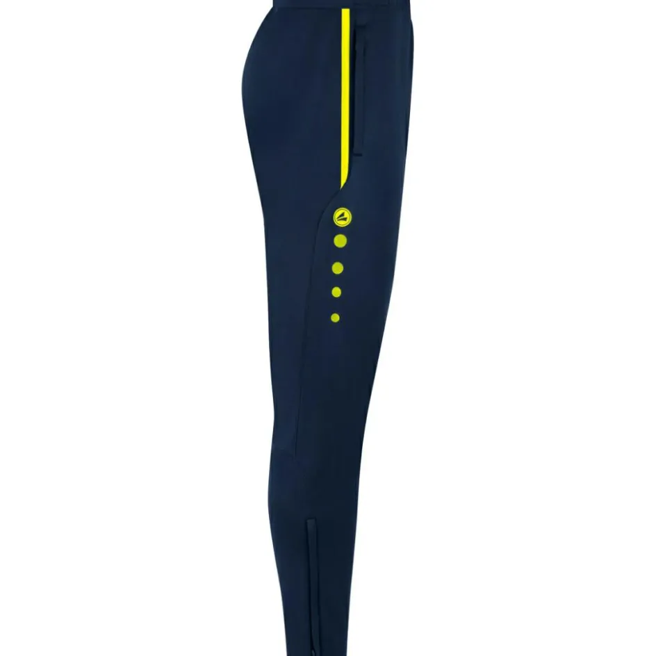 JAKO Allround trainingsbroek marine fluogeel