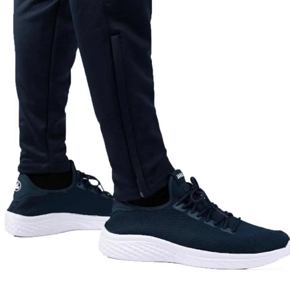 JAKO Allround trainingsbroek marine fluogeel