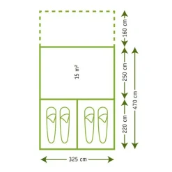 Clearance Karsten Lacerta tunneltent beige 2024