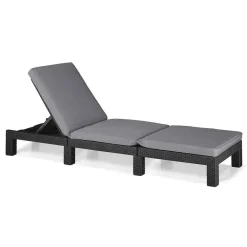 Outlet Keter Daytona Sunlounger ligbed graphite inclusief  kussen