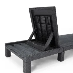 Outlet Keter Daytona Sunlounger ligbed graphite inclusief  kussen
