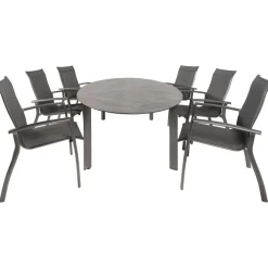 Discount Kettler HPL Edge 240 Legato 6 dining tuinset antraciet