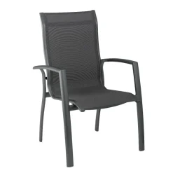 Kettler Legato Curve stapelbare tuinstoel antraciet