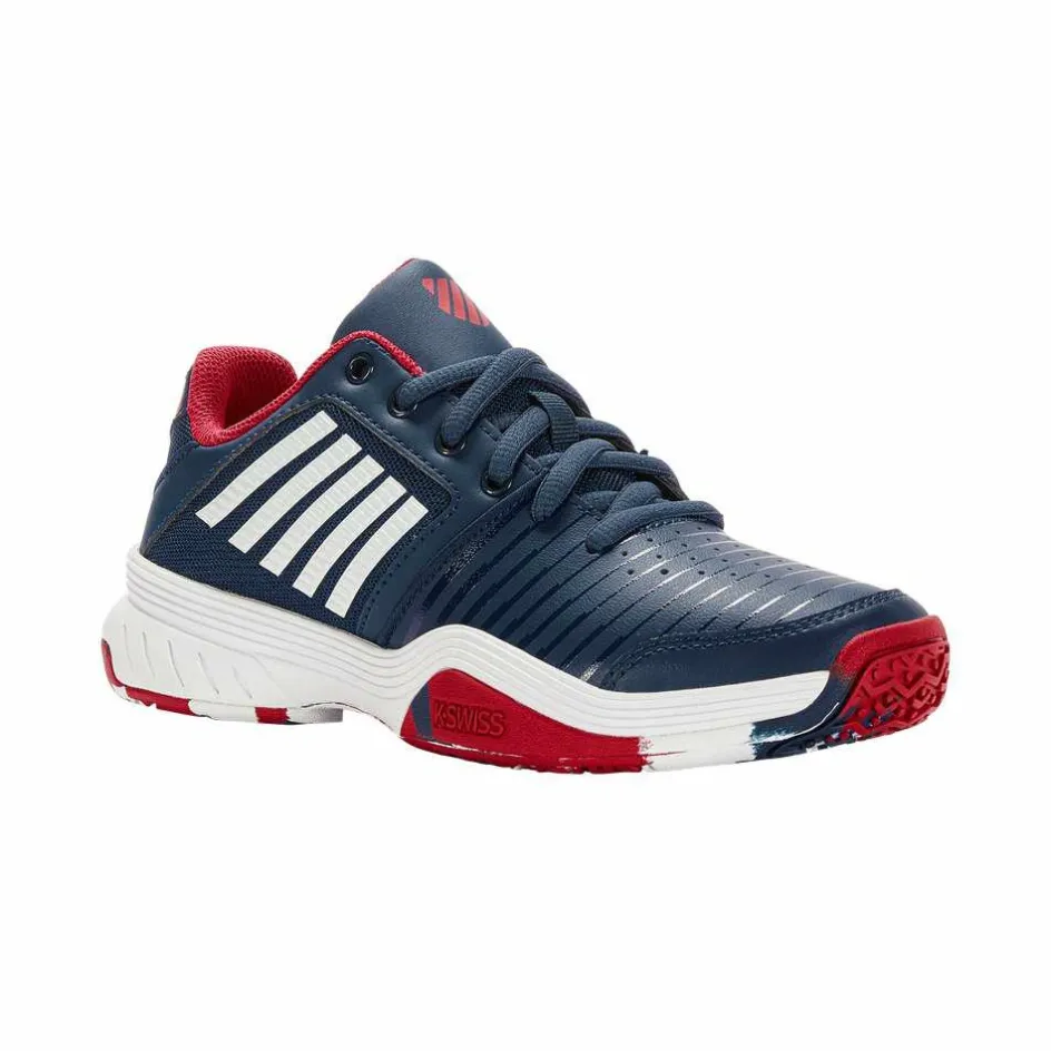 Outlet K-Swiss Court Express Omni tennisschoenen junior blue opal white lollipop