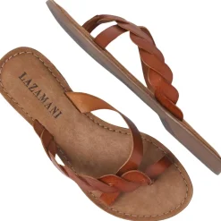 Online Lazamani Ava slippers dames tan