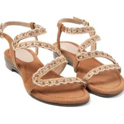 Lazamani Camila sandalen dames cognac