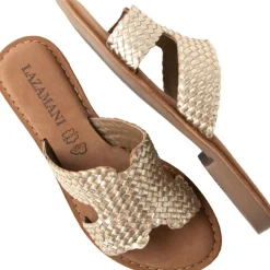 Online Lazamani Flor slippers dames gold