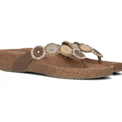 New Lazamani Mara slippers dames beige