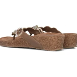 New Lazamani Mara slippers dames beige