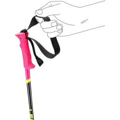 Leki Racing Kids skistokken junior neon pink black  neon yellow