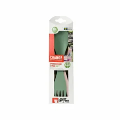 Best Light My Fire  Spork Bio Medium bestek sandy green dusty pink 2-pack