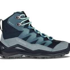 Outlet Lowa Maddox Pro GTX Mid wandelschoenen junior jeugd navy smoke blue