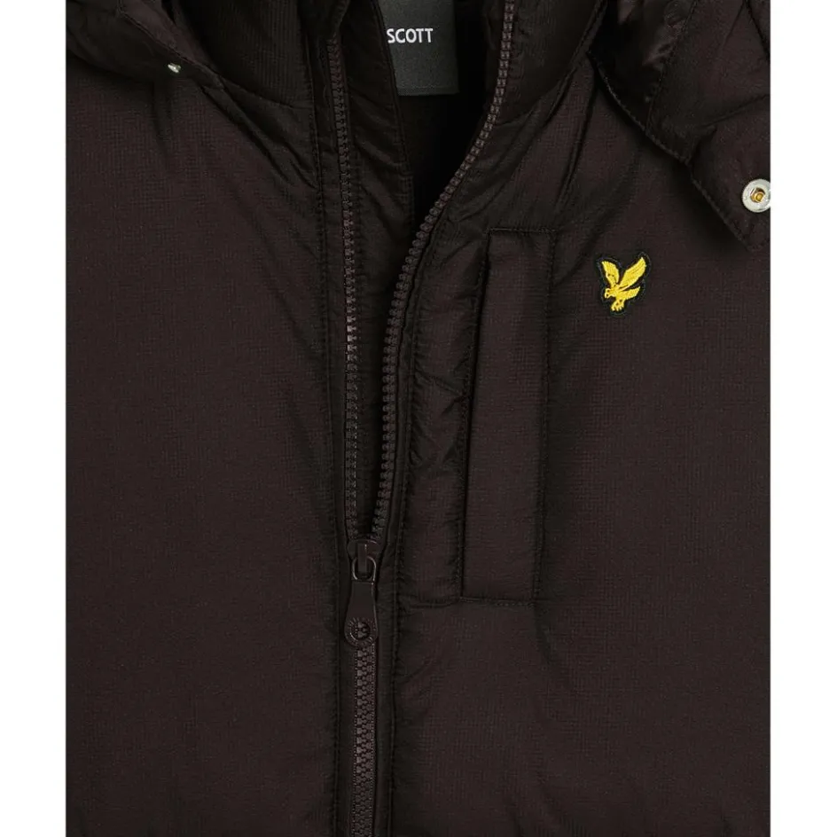 Lyle & Scott Ripstop Quilted Puffer jas junior jet black