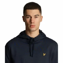 Outlet Lyle & Scott  Sports Fly Fleece hoodie heren dark navy