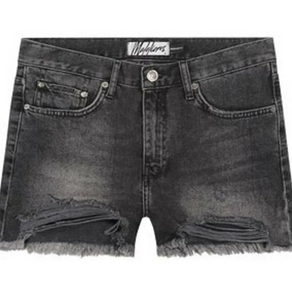 Malelions Damaged Denim short dames black