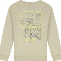 Discount Malelions Hollywood Map sweater junior beige