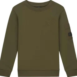 Malelions Nylon Pocket sweater junior moss green