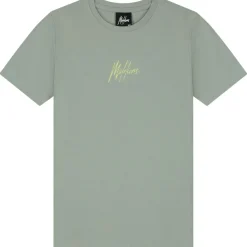 Malelions Striped Signature shirt junior agave green