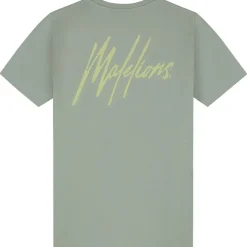 Malelions Striped Signature shirt junior agave green
