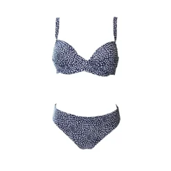 Manouxx Small Dot Wire bikini dames navy white