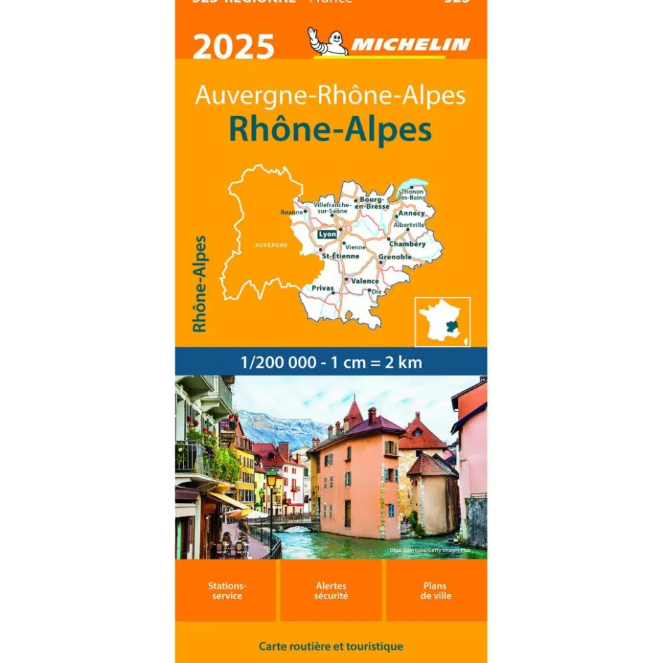 Clearance Michelin 523 Rhône-Alpes wegenkaart 2025