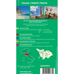 Michelin Toscane Umbrië Marche De Groene reisgids