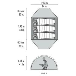 New MSR Elixir 3 lichtgewicht koepeltent green