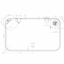 Navy Load  Glasplaat voor 2-pits kookplaat
