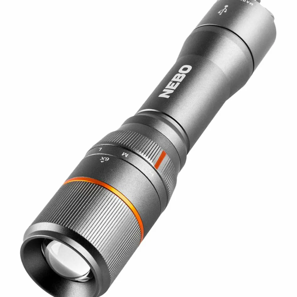 Nebo Davinci 1000 oplaadbare zaklamp grijs