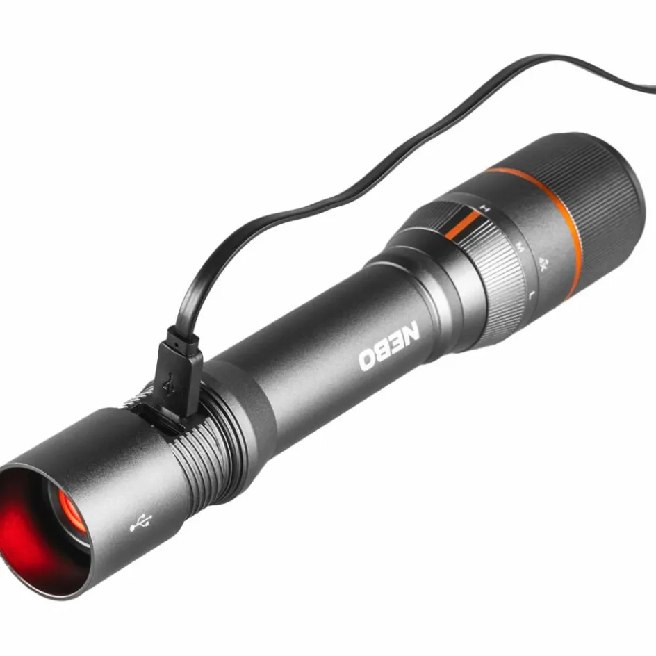 Nebo Davinci 2000 oplaadbare zaklamp grijs