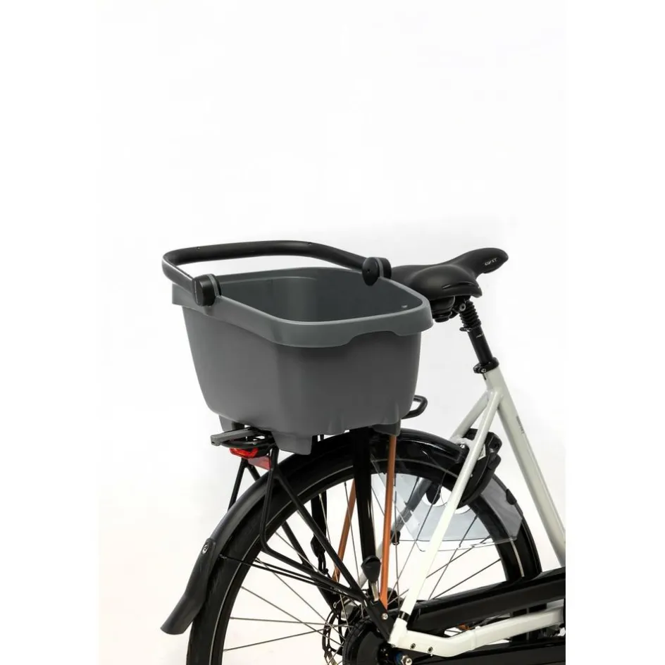 New New Looxs Clipper With Handle 28 liter fietsmand anthracite