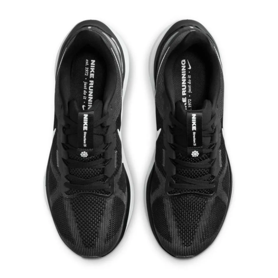 New Nike Air Zoom Structure 25 hardloopschoenen heren black white iron grey