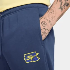 Nike Club FT Bolt joggingbroek heren midnight navy  lightening