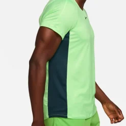 Nike Court Dri-FIT Advantage tennisshirt heren lime blast deep jungle black