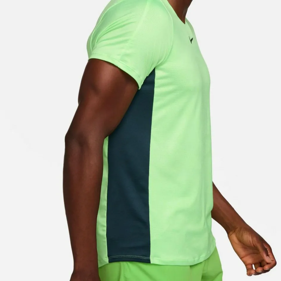 Nike Court Dri-FIT Advantage tennisshirt heren lime blast deep jungle black