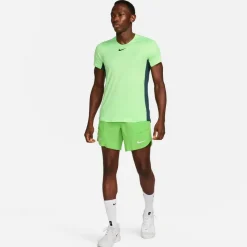 Nike Court Dri-FIT Advantage tennisshirt heren lime blast deep jungle black