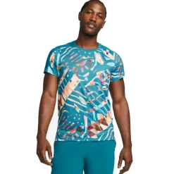 Nike Court Dri-FIT Slam tennisshirt heren green geode teal white