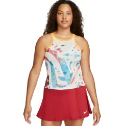 Outlet Nike Court Dri-FIT Slam tennis tanktop dames white coconut milk sundial black