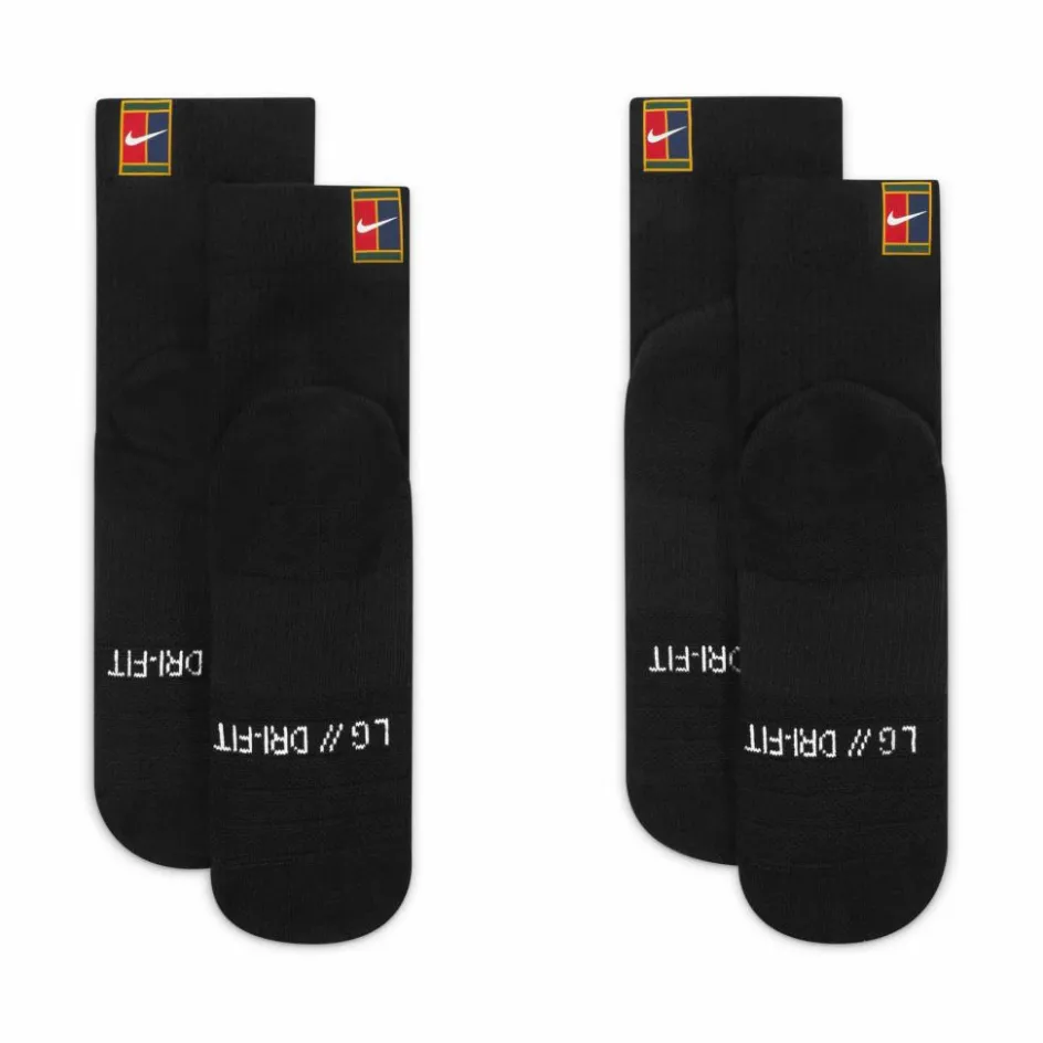 Nike Court Multiplier Max tennissokken heren 2-pack black