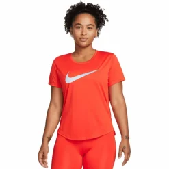 Online Nike One Dri-FIT Swoosh hardloopshirt dames red