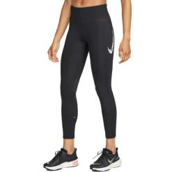 Sale Nike Swoosh Fast hardloopbroek dames black white
