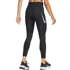 Sale Nike Swoosh Fast hardloopbroek dames black white