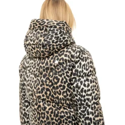 NIKKIE Newport Leopard winterjas dames hummus