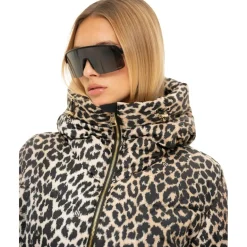 NIKKIE Newport Leopard winterjas dames hummus